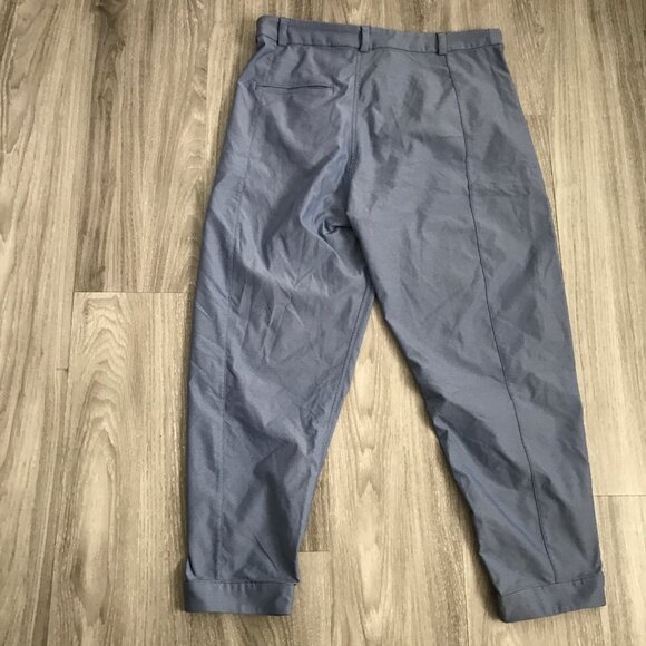 Lululemon Blue Torouser Pants Pleated Front Ankle Crop Womens M - Picture 8 of 10